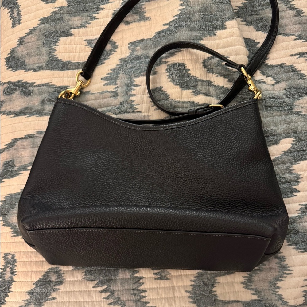 Coach Black Leather Shoulder Bag - Picture 2 of 5